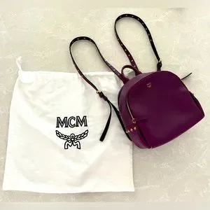 Mini Duchess Polke Studs Calfskin Leather Backpack Mystic Purple MCM | Bags | Mini Duchess Polke Studs Calfskin Leather  main image 4